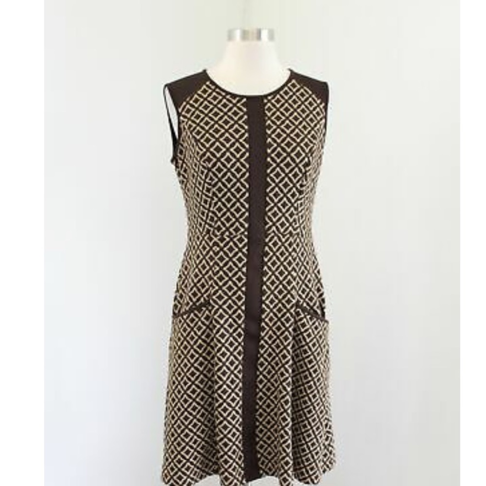 Ann Taylor Loft Brown Tan dress